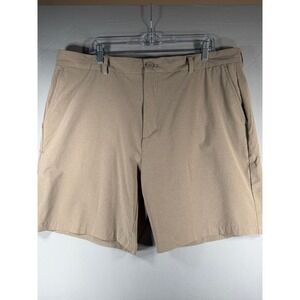 Vineyard Vines Performance Breaker Shorts Mens 40 Khaki Tan Golf Stretch Whale